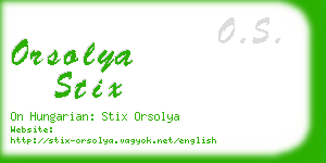 orsolya stix business card